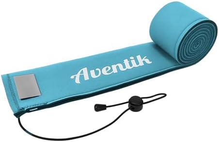 Aventik Lightproof Neoprene Rod Sleeve – Protective Fishing Rod Sock Cover with Hanging Loop & Adjustable Lanyard for Casting, Spinning & Trolling Rods
