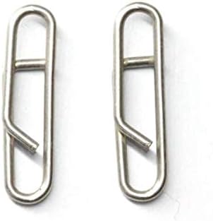 100pcs/pack Stainless Steel Power Clips Lure Clips Snaps Quick Change Fishing Lure Connector Kayak Drifting Fishing Fast Snaps Speed Clips