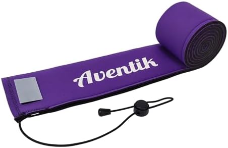 Aventik Lightproof Neoprene Rod Sleeve – Protective Fishing Rod Sock Cover with Hanging Loop & Adjustable Lanyard for Casting, Spinning & Trolling Rods