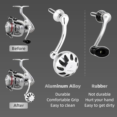 GOMEXUS Power Handle Compatible for Daiwa Revros LT Regal LT Legalis LT Crossfire LT Elimilator QR Ultralight Fishing Reel Crank 【Please Pay Attention to [Style Name] When selecting】