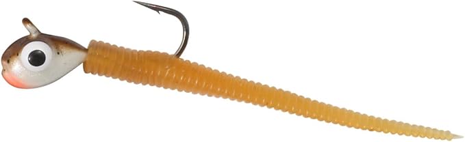 Northland Fishing Tackle Impulse Rigged Tungsten Bloodworm Jig for Ice Fishing Panfish, Assorted Sizes and Colors