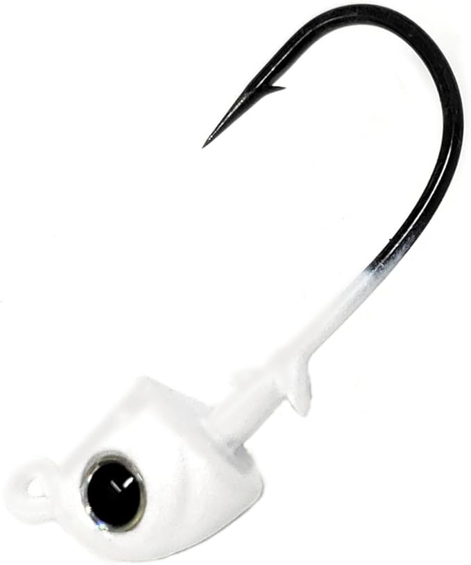 Reaction Tackle Tungsten Swimbait Jig Heads - 3D Realistic Eyes Attract Bass and More- Swim Bait Jig Head Fishing Hooks for use with Freshwater or Saltwater Fishing Lures (5-Pack)