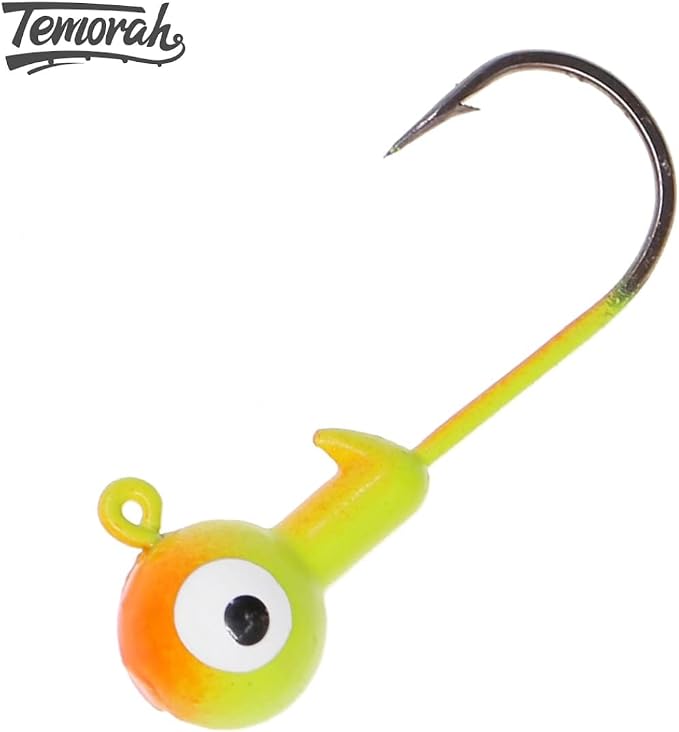 Fishing Lures Jig Heads,Ball Heads 1/32oz-1oz,Sharp Fishing Hooks for Freshwater or Saltwater
