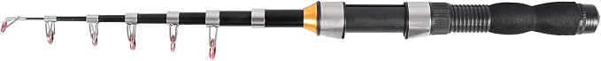 Telescopic Collapsible Extendable Fishing Rod for Saltwater and Freshwater, Lightweight and Compact Design