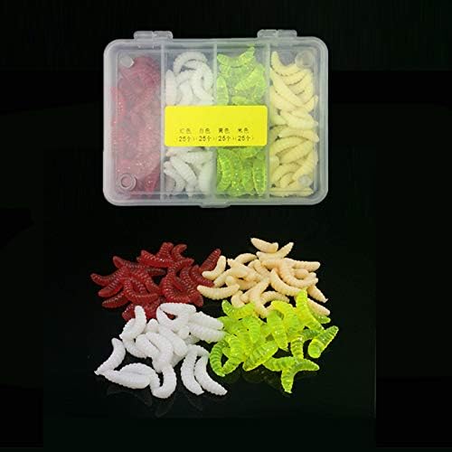 100pcs Fresh Water Fishing Bait, Soft Plastic Worms, Bass Fishing Worms, Soft Bait Shad Fishing Lures, Worm Baits