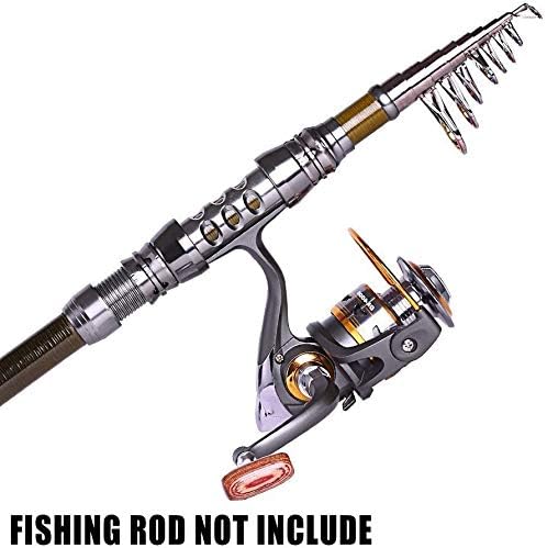 Sougayilang Spinning Fishing Reels with Left/Right Interchangeable Collapsible Wood Handle Powerful Metal Body 5.2:1/5.1:1 Gear Ratio Smooth 11BB for Inshore Boat Rock Freshwater Saltwater Fishing