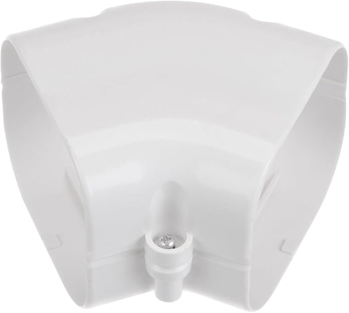 PATIKIL 3" PVC Decorative Line Cover, 45°Elbow Tubing Parts Accessories for Air Conditioner Central AC Heat Pump, White