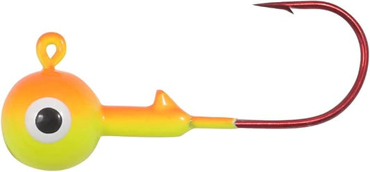 Northland Tackle Gum-Ball Fishing Jig Heads for Walleye, Bass, Trout, Crappie, & Panfish – 22 Lure Colors, Bulk Packs, 8 Sizes (1/64, 1/32, 1/16, 1/8, 3/16, 1/4, 3/8, & 1/2 Oz)