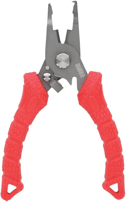 Bubba Split Ring Pliers with Micro Serrated Line Cutters, Precise Tip, Stainless Steel Construction, 6", For Fishing, Line Cutting