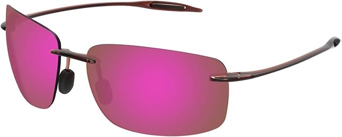 JULI Sports Sunglasses for Men Women Tr90 Rimless Frame for Running Fishing Golf Surf Driving MJ8009
