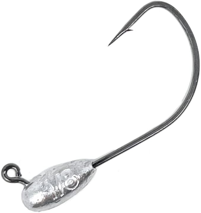 Reaction Tackle Tube Jig Heads for Bass Fishing - Tube Bait with Size Stamped on Jighead for use with Hollow Body Fishing Lures (10-Pack)