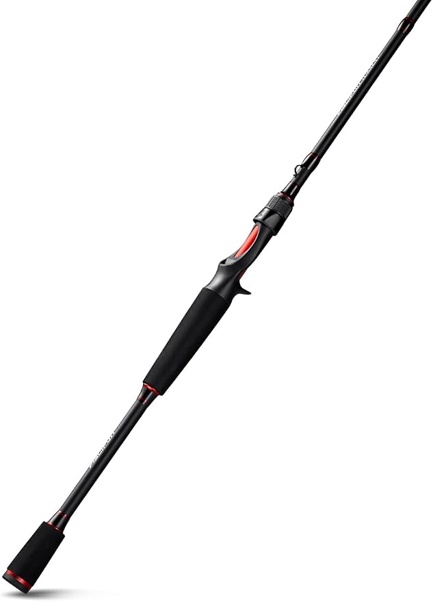Piscifun Torrent Fishing Rod, IM6 Carbon Baitcaster Rod & Spinning Rod, High Sensitive Lightweight Casting Rod & Spinning Fishing Rod, Zirconium Oxide Rings, 2 Pieces Baitcast Rod & Spin Rod