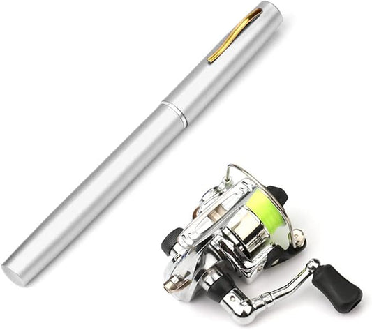 Lixada Fishing Rod Reel Combo Mini Pen Fishing Pole Kit Telescopic Fishing Rod Spinning Reel Combo Kit