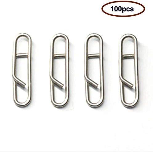 100pcs/pack Stainless Steel Power Clips Lure Clips Snaps Quick Change Fishing Lure Connector Kayak Drifting Fishing Fast Snaps Speed Clips