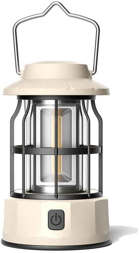Rechargeable Lantern , Adjustable Waterproof Emergency Light , Ideal for Outdoor Survival, Fishing, Hurricanes, and Adventures，Portable Waterproof Camping Light,Lantern, Camping Lantern(White)