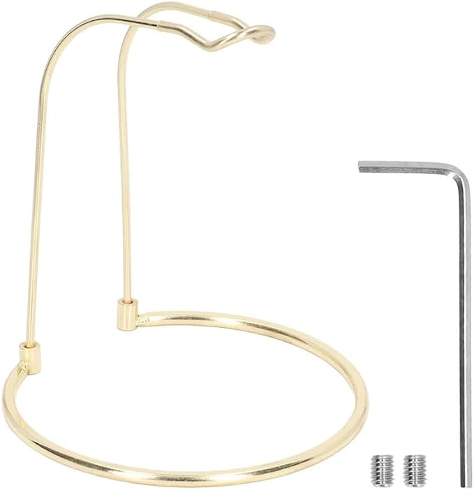 Stainless Steel Fishing Reel Rack - Portable Rod Holder Stand for Display & Storage Reel Bracket, 16.5x14.5x3cm(Gold)