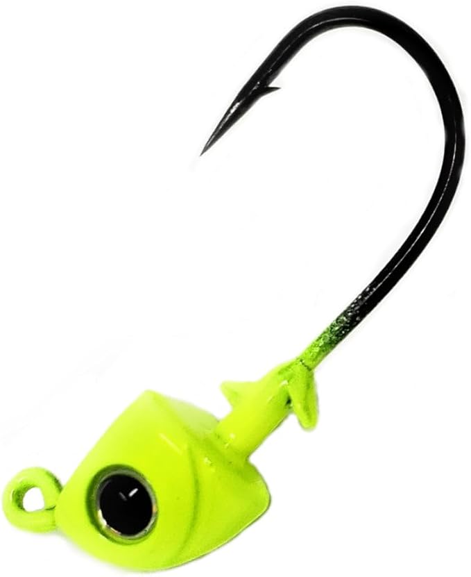 Reaction Tackle Tungsten Swimbait Jig Heads - 3D Realistic Eyes Attract Bass and More- Swim Bait Jig Head Fishing Hooks for use with Freshwater or Saltwater Fishing Lures (5-Pack)
