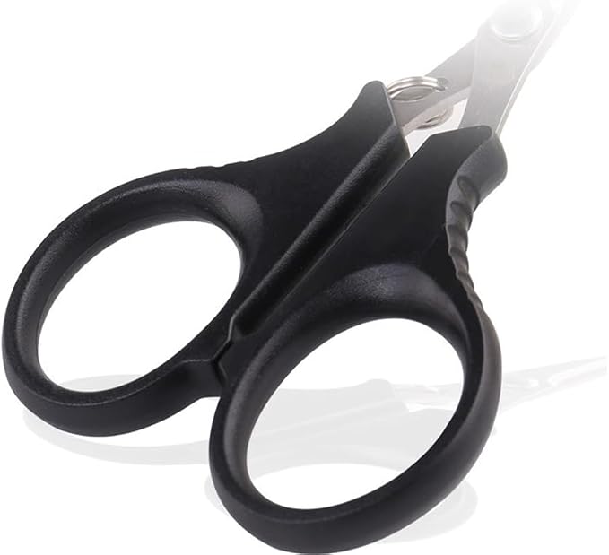 Multifunctional Fishing Plier Fish Hook Remover Cutter Scissors with Hooked Tip Practical Fishing Tool Durable Stainless Steel Fish Hook Remover Multifunctional Fishing Tool Accessory, Black