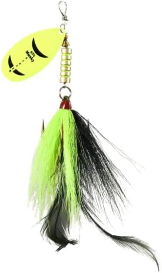 Guideline GTN Musky Slayer Tandem or Single, with Spinner Blade. (Chartreuse Black, Single)