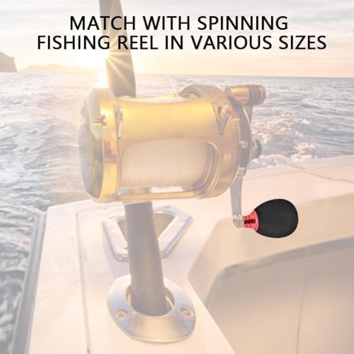Fishing Reel Power Knob,EVA & Metal Lightweight Grip Modification Power Knob Reel Bait Casting Spinning Reels Replacement for Saltwater & Freshwater (42mm x 33mm)