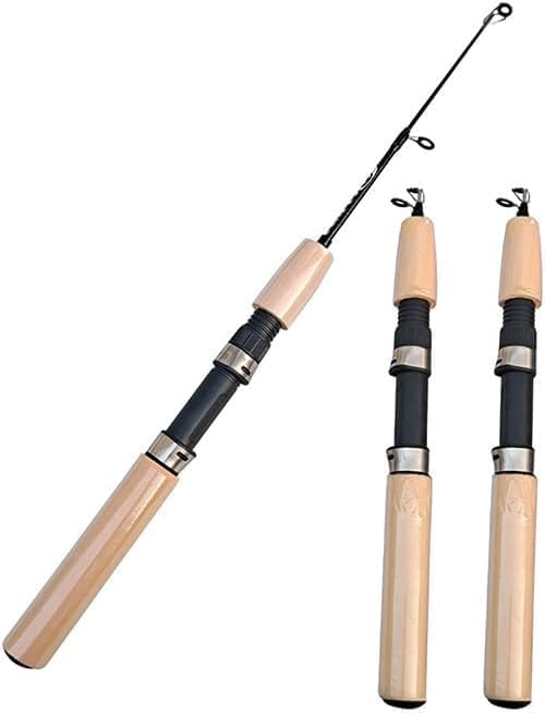 ICE Fishing Rod,Winter Fishing Rods Ice Fishing Rods Pen Pole Lures Fishing Tackle Spinning Casting Hard Rod Without Reel Useful and Practical Fishing Rod and Reel Combos Hunting and Fishing (75cm)
