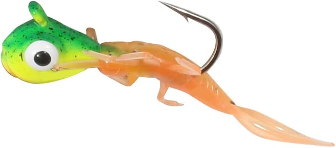 Northland Fishing Tackle Impulse Rigged Tungsten Bloodworm Jig for Ice Fishing Panfish, Assorted Sizes and Colors