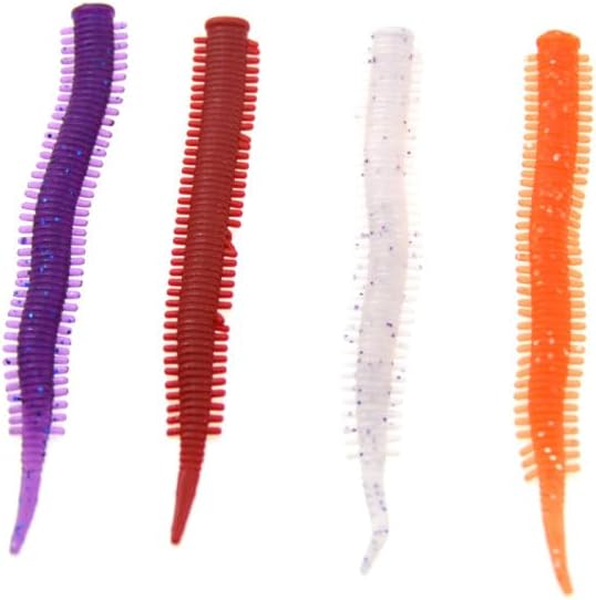 90pcs Soft Fishing Lure Super Soft TPE Worm Bait Elastic Durable Environmental Earthworm Neried ﻿