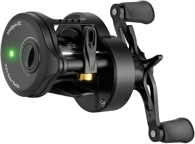 DC Baitcaster Reel, 3 Modes Digital Control Trolling Reel, 5.47oz Ultralight Baitcasting Reels, Max Drag 11LB, 7.2:1, 5+1BB, Freshwater Saltwater Fishing Reels
