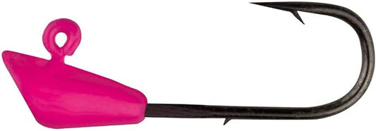 Trout Magnet Jig Heads - 1/64 oz - 25 Pack - Shad Dart Head Shape Hook with Lure Body Securing Barb - Balanced Jigs and Hooks for Trout, Crappie, Bass, Panfish - Freshwater Saltwater Fishing Gear