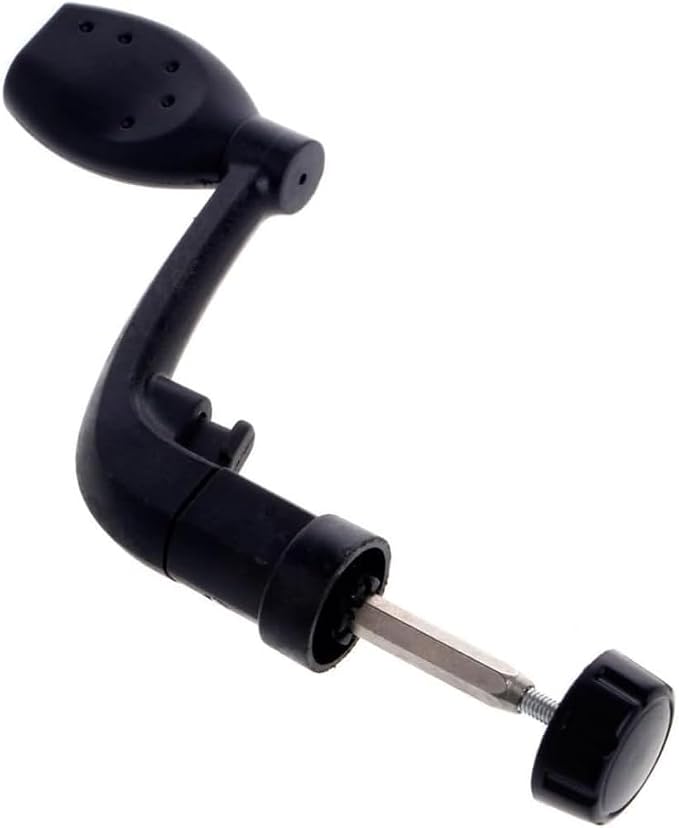 Fishing Reel Handle, Black Nylon, Universal Fit for Saltwater and Freshwater Spinning Reels, Non-Slip Grip