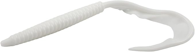 Soft Fishing Lures 3.5cm Red Worm Earthworm Bait Simulation PVC Gel Squid Tentacles for Freshwater Saltwater Fishing Tackle 10 Pack(White)