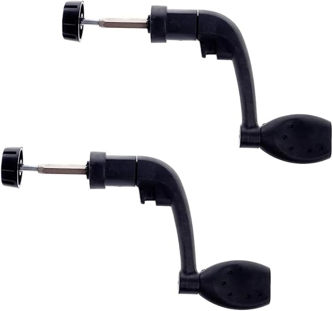 2Pcs Black Universal Plastic Power Handle Fishing Reels Crank Rock Arm Spinning Wheel Grasp， Reels and Accessories