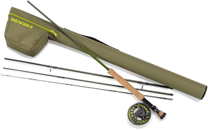 Orvis Encounter Fly Rod Outfit - 4Pc Fishing Rod and Reel Combo with Smooth Performance, Complete with Reel, Line, Backing, & Leader for Young Anglers