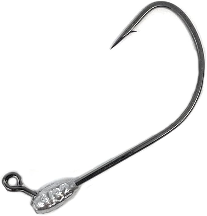Reaction Tackle Tube Jig Heads for Bass Fishing - Tube Bait with Size Stamped on Jighead for use with Hollow Body Fishing Lures (10-Pack)