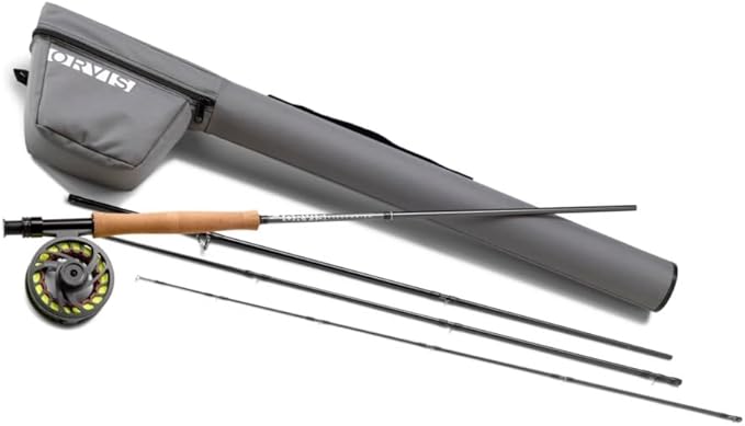 Orvis Clearwater Fly Rod Outfit - Fishing Rod and Reel Combo with Black Chrome Blank, Ceramic Guides, Durable Reel Seat, and Rod Tube