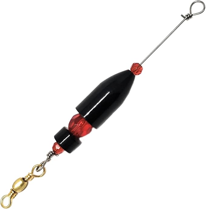 Reaction Tackle Carolina Rigs for Bass Fishing- Freshwater Saltwater - Brass Pre Rigged Kit- Fishing Weights Barrel Sinkers 6-Pack