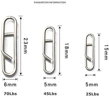 100pcs/pack Stainless Steel Power Clips Lure Clips Snaps Quick Change Fishing Lure Connector Kayak Drifting Fishing Fast Snaps Speed Clips