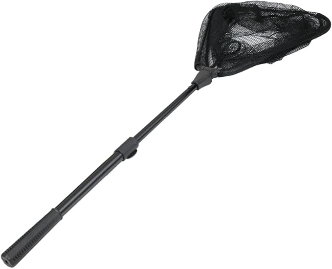 RESTCLOUD Fishing Landing Net with Telescoping Pole Handle, Fishing net Freshwater for Kids Men Women, Extend to 40-63 Inches