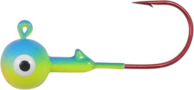 Northland Tackle Gum-Ball Fishing Jig Heads for Walleye, Bass, Trout, Crappie, & Panfish – 22 Lure Colors, Bulk Packs, 8 Sizes (1/64, 1/32, 1/16, 1/8, 3/16, 1/4, 3/8, & 1/2 Oz)