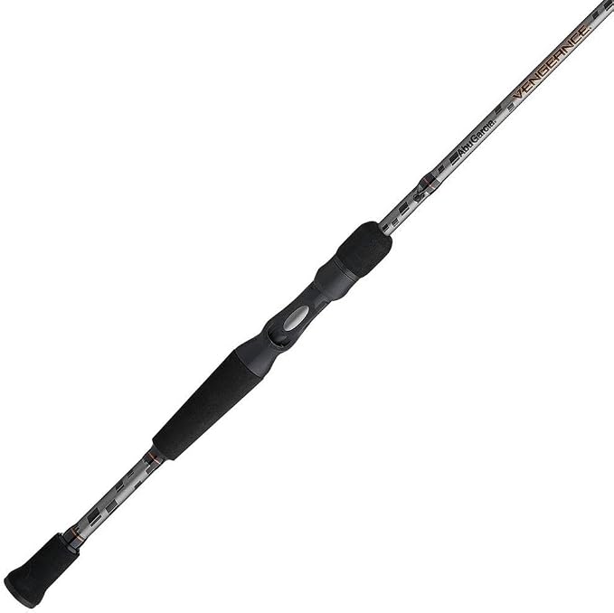 Abu Garcia Vengeance Casting Fishing Rod, 1-Piece Graphite Fishing Rod for Freshwater or Saltwater Fishing, Shock Absorbing Tip