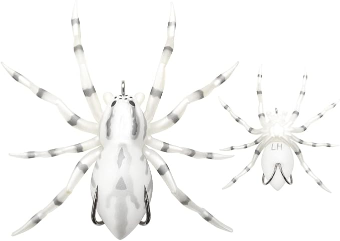 LUNKERHUNT Phantom Spider Lure for Bass Fishing (2.5 Inch) | Topwater Spider Fishing Lure with Natural Walking Action | Soft Hollow Body Weedless Hooks for Trout and Pike