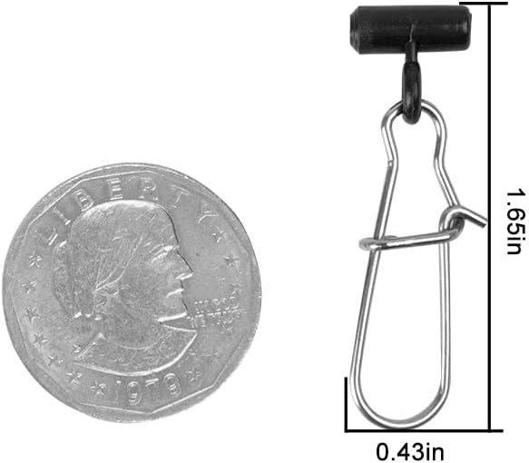 Dr.Fish Sinker Slides for Fishing, Sinker Weight Silder Line Slide Sleeve Swivel Duo Lock Snaps for Saltwater Surf Bottom Fishing Fish Fider Rig Catfish Rig