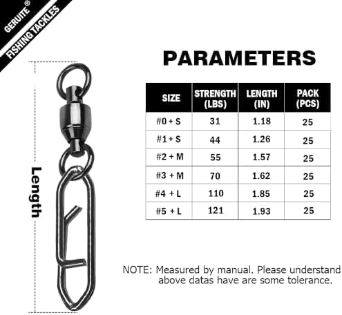 Snap Fishing Swivels Ball Bearing Swivel High Strength Fishing Swivels Saltwater Stainless Barrel Swivel for Freshwater