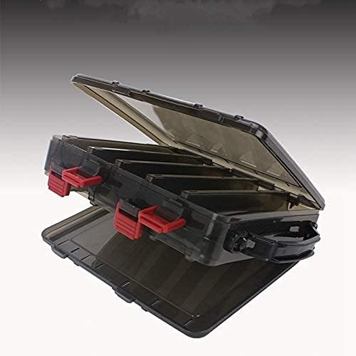 Fishing Lure Tackle Box, Fishing Tackle Storage Trays, Double Sided 10 Compartments Waterproof, Organizer Case Boxes Containers, for Vest Casting Fly Fishing