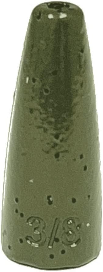 Reaction Tackle Lead Worm Weights - Bullet Shaped Sinkers with Size Stamped - Bass Fishing Tackle Fishing Weights (25-Pack)