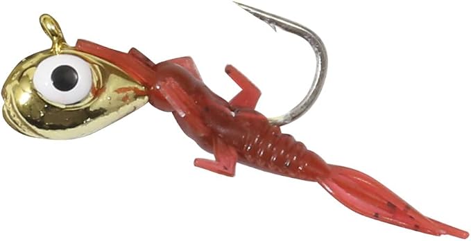 Northland Fishing Tackle Impulse Rigged Tungsten Bloodworm Jig for Ice Fishing Panfish, Assorted Sizes and Colors