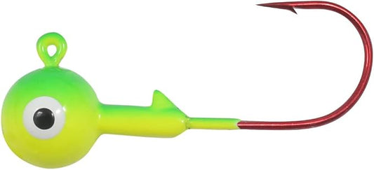 Northland Tackle Gum-Ball Fishing Jig Heads for Walleye, Bass, Trout, Crappie, & Panfish – 22 Lure Colors, Bulk Packs, 8 Sizes (1/64, 1/32, 1/16, 1/8, 3/16, 1/4, 3/8, & 1/2 Oz)