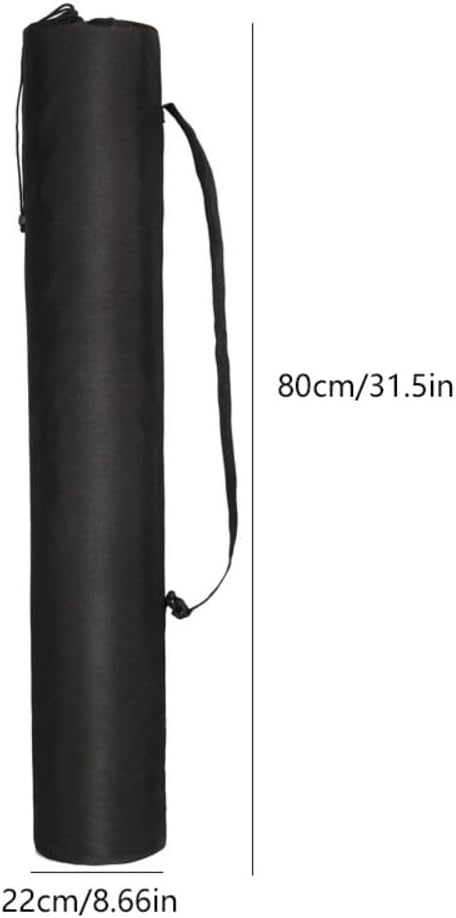 80cm Oxford Pole Storage Bag - Water proof Carrying Case with Shoulder Strap for Canopy Poles, Trekking Poles & Fishing Rods (31.5" Length, Black)‌