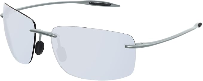 JULI Sports Sunglasses for Men Women Tr90 Rimless Frame for Running Fishing Golf Surf Driving MJ8009
