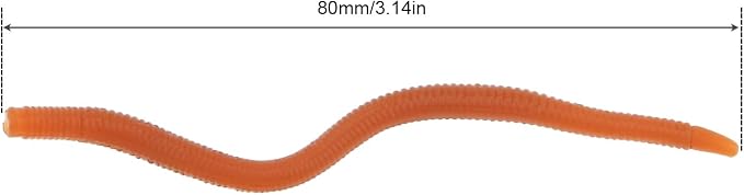 20pcs Worms for Bass Fishing, Soft Plastic Fishing Lures Plastic Worms, Fishing Worms for Bass Fishing Freshwater Saltwater